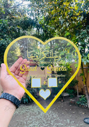 Heart Acrylic Thumb Board | NAF-025